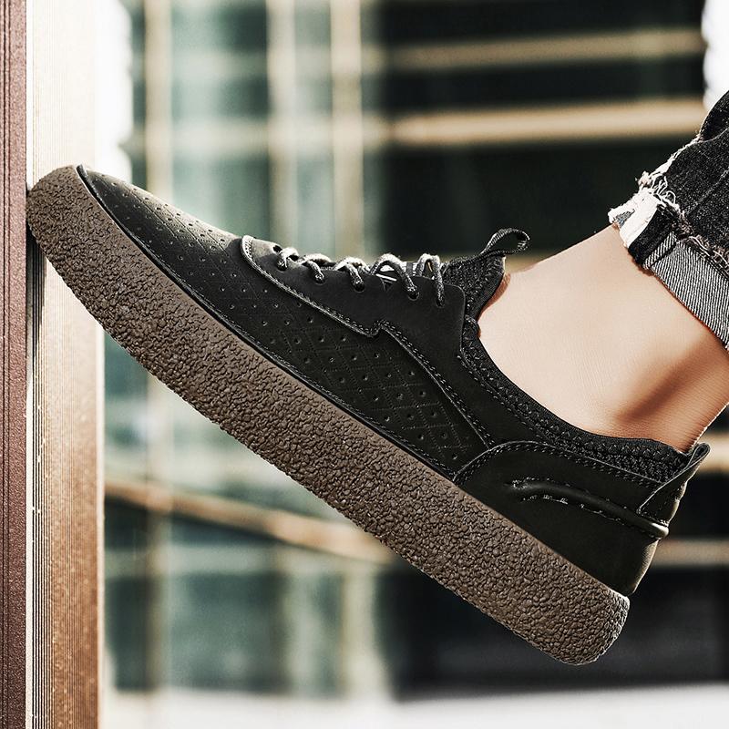 Fashion Summer Mens Leather Casual Shoes New Comfortable Breathable Sport Shoes Outdoor Designer Walking Sneakers for Men Business Shoes