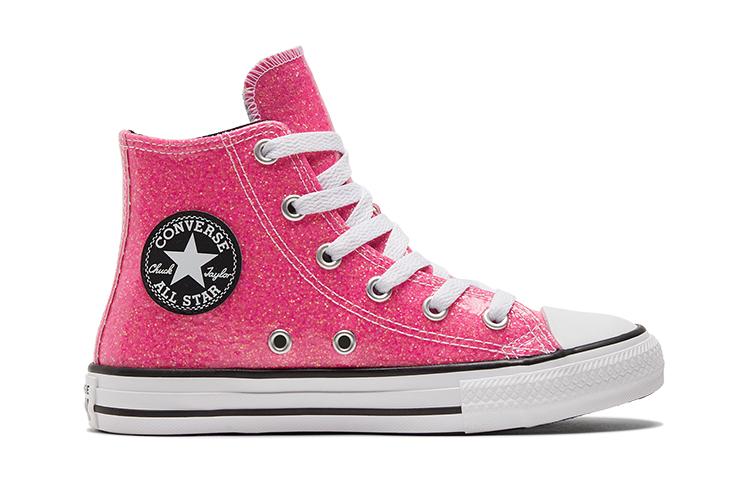 Converse Chuck Taylor All Star High Top Kids Canvas Shoes Fuchsia Teenagers 672098C