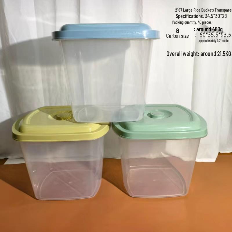 5-Piece Kitchen Rice & Flour Storage Set: Sealed, Insect & Moisture-Proof, Food-Grade Macaron Containers.