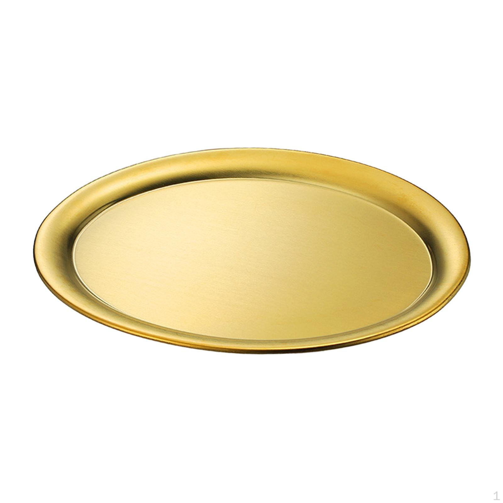 

Обеденные тарелки из нержавеющей стали для мероприятий на открытом воздухе и пикников Golden 20x14.5x1.1cm