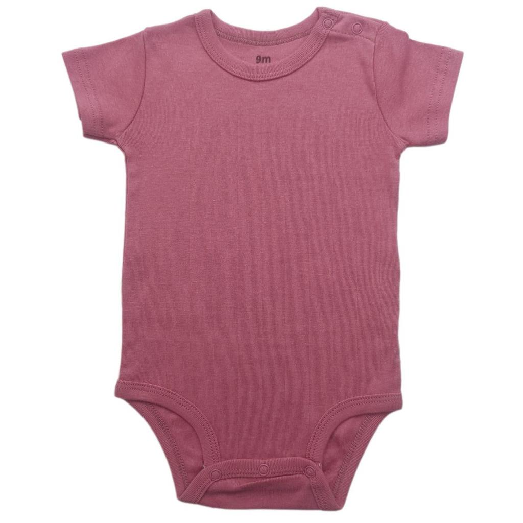 Baby Shoulder Snap Ribbed Cotton Bodysuit - Short Sleeve One-Piece Romper for Boys & Toddlers