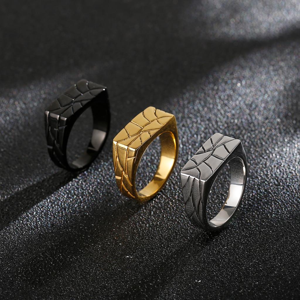 10mm Trend Carving Texture Men's Stainless Steel Ring Holiday Gift Size6-11 Cool Boy Ainllos Chunky Trend Jewelry