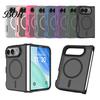 Minimalist Clear Shield Magnetic Matte Phone Case for iPhone 2026 New, Full Hinge Flexible Easy Press Protection, Not Yellowing Military-Grade