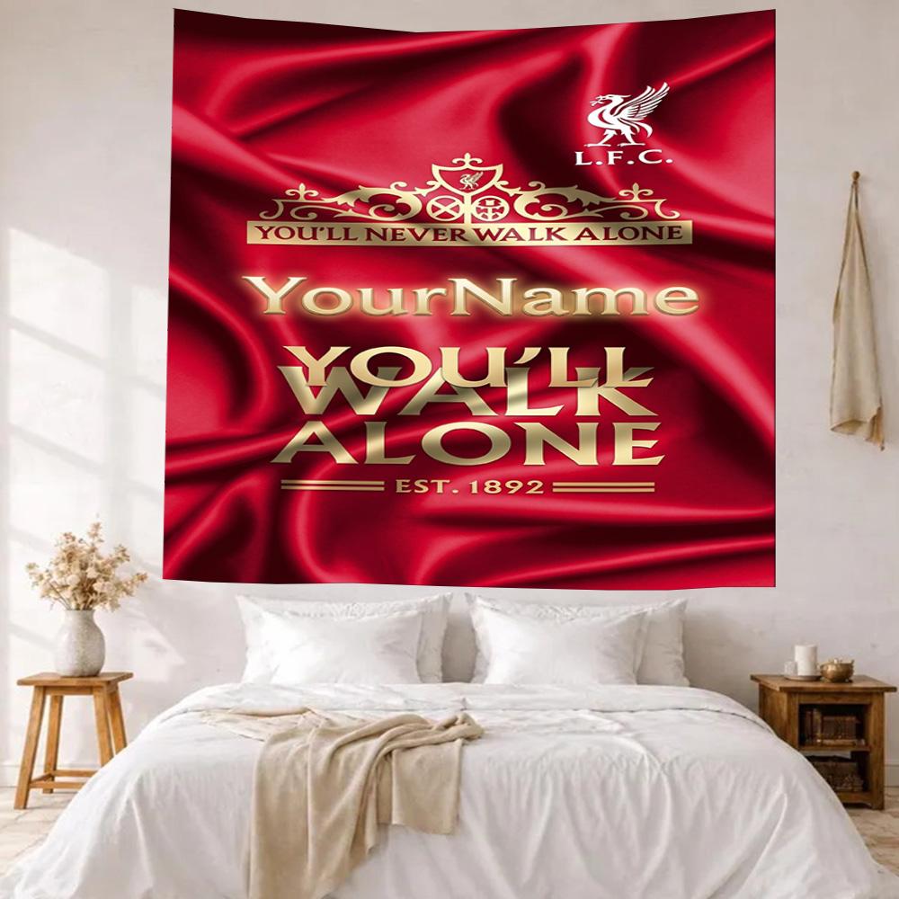 Liverpool Custom Your Name Wall Decor Tapestry Art For Pet Memorial Birthdaywedding Party Backdrop Family Gift