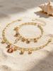 Stainless Steel Double Layer Bracelet with Zircon Chili Pendants - Elegant and Versatile Jewelry