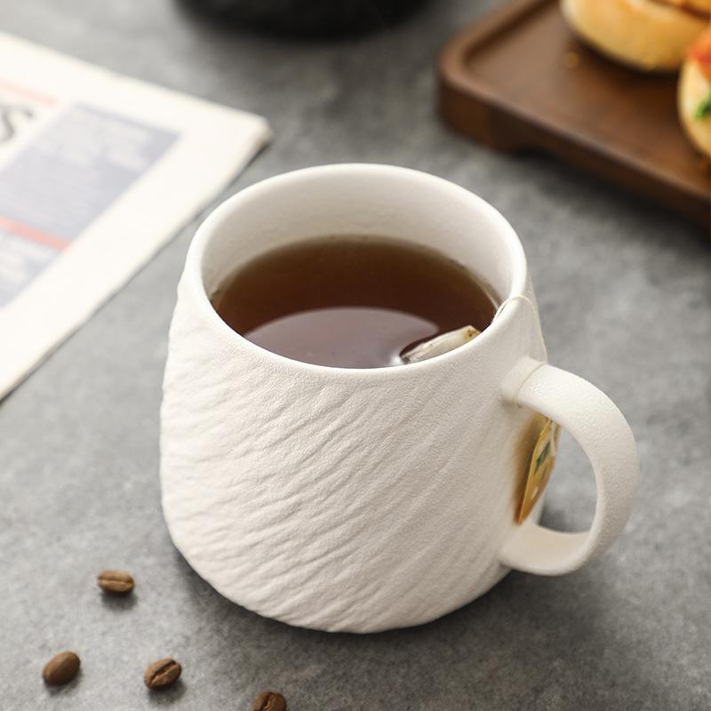 Simple Ceramic Large-Capacity Drinking Cup, Niche Boys Water Cup, Teacup, Office Household Couple Cup