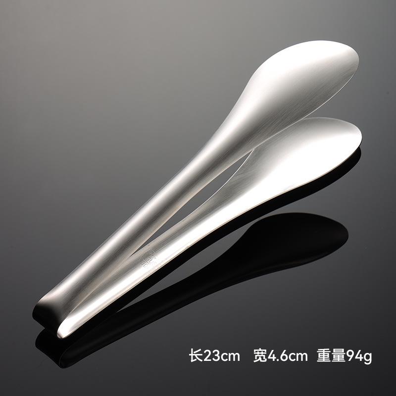 

Изящный зажим для еды из нержавеющей стали 304, непористый, зажим для хлеба, шлифованный, яркий, зажим для еды Liuzong 9 inch sanding