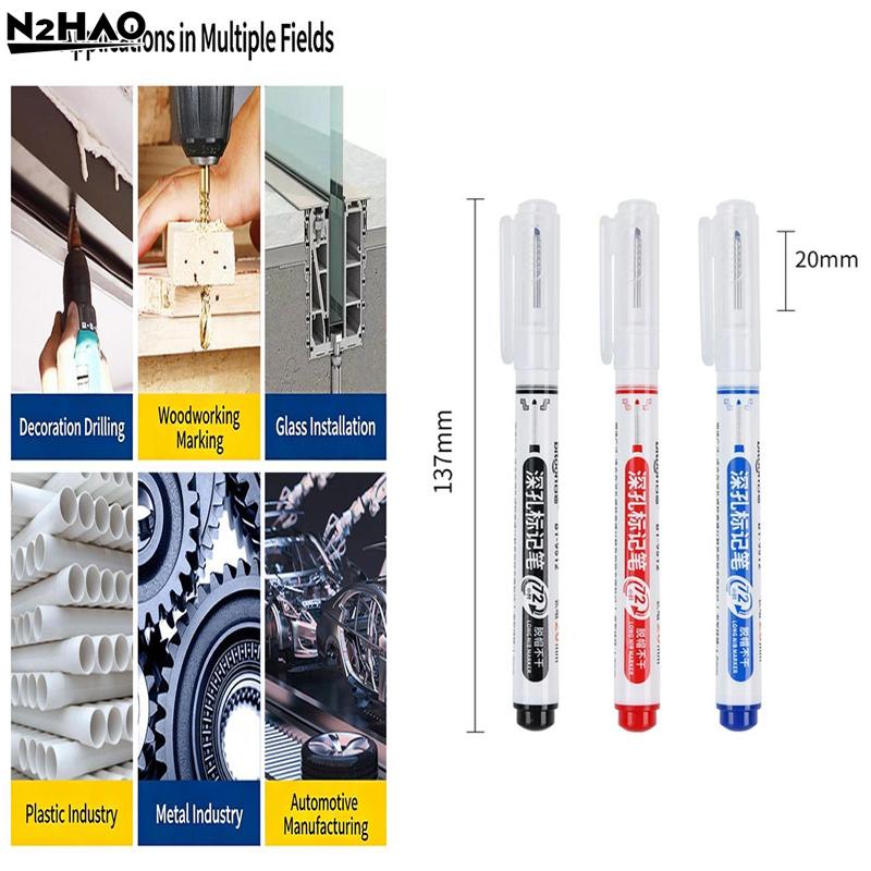 Sturdy Construction Pen High-Performance 72 Hours Deep Reach Pen Waterproof Marker for Construction and Drilling Applications