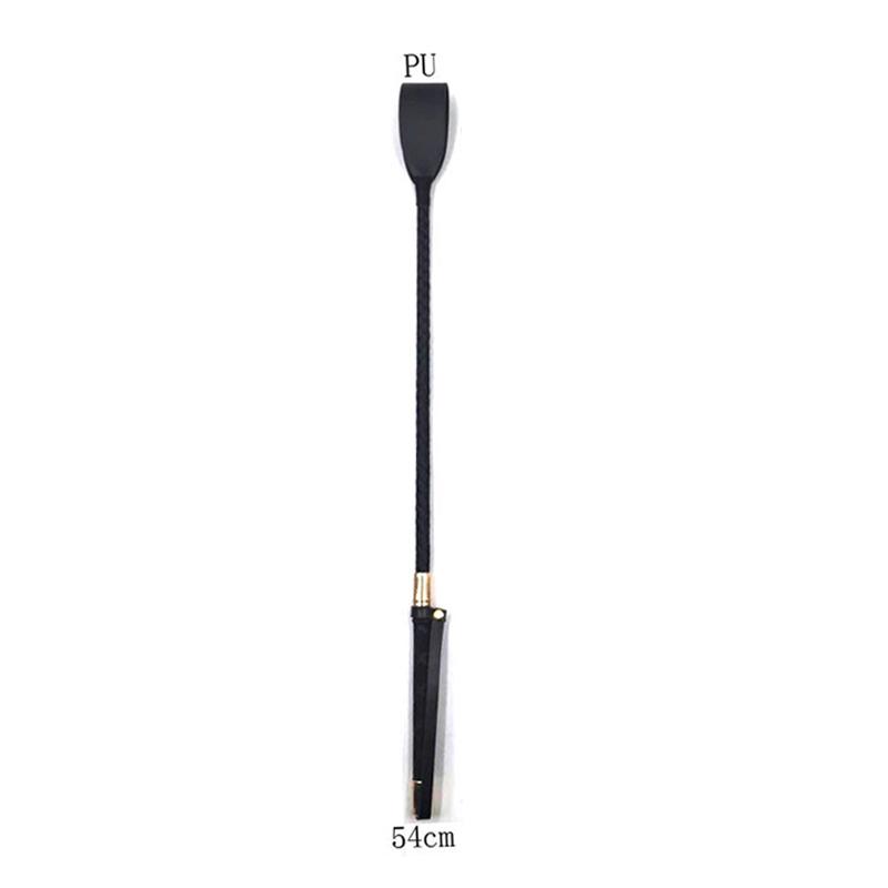 60CM Black PU Leather Spanking Paddle Long Whip Flirting Slave  Bondage Flogger Sex Toys For Woman G Spot Adults Sex Shop 18