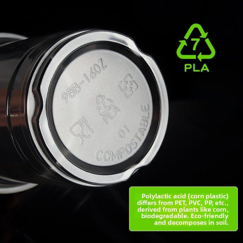 ZISIZ Disposable PLA Transparent Cold Drink Cup