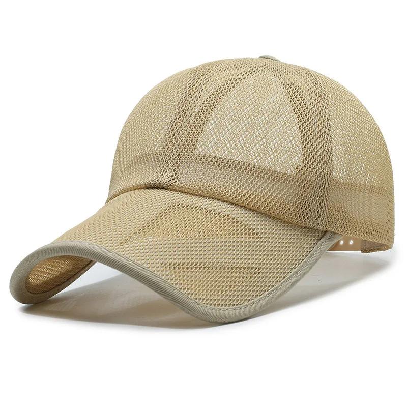 Summer Full Mesh Baseball Cap Unisex Trucker Cap Trucker Caps Men Fishing Hat Quick Dry Golf Running Hat izable Fit Snapback Hat