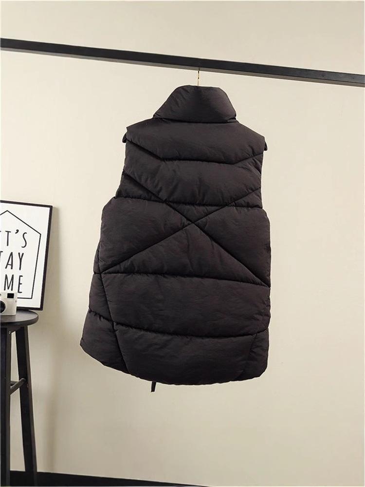 Cotton vest women's autumn and winter vest large size foreign versatile vest jacket European and American style short