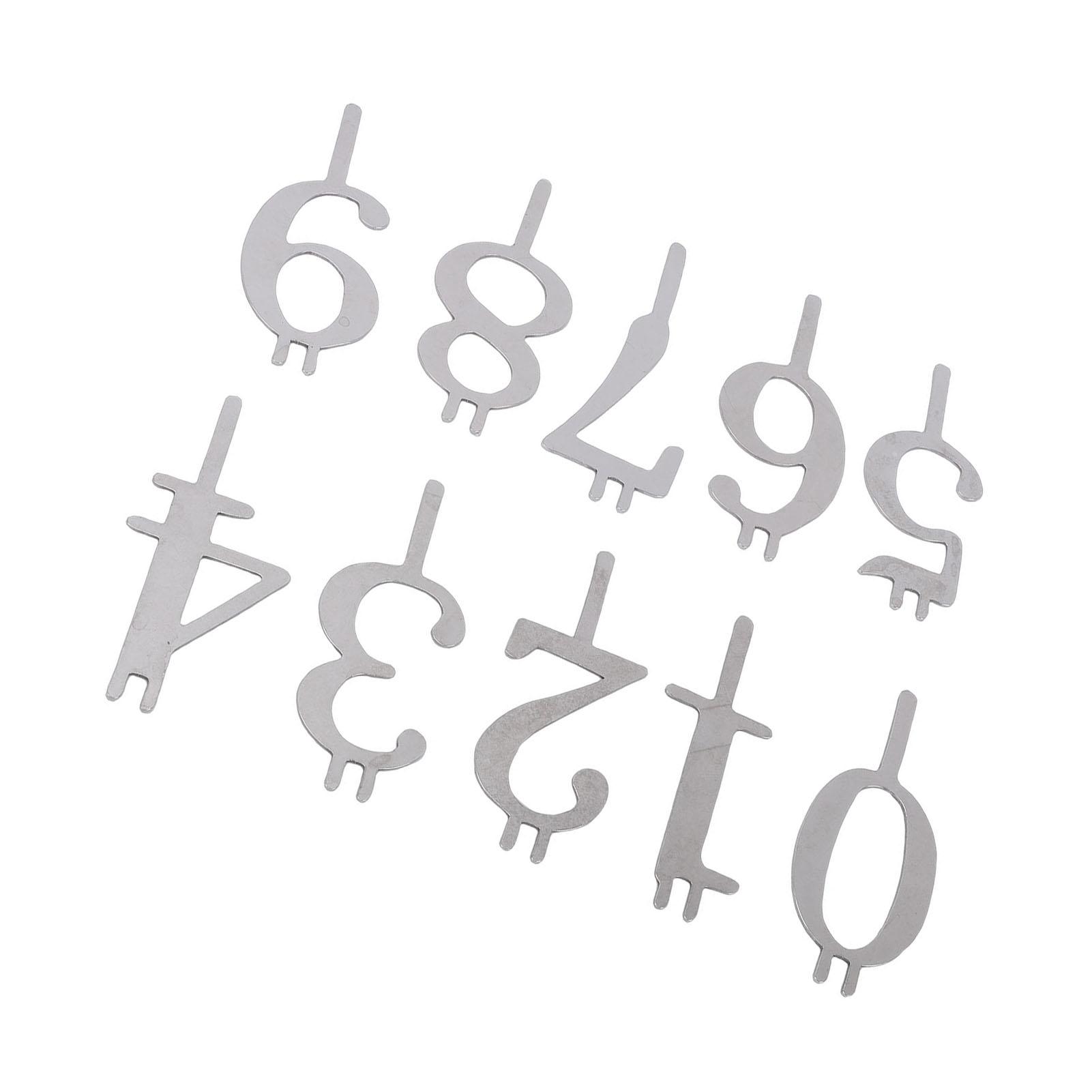 20PCS Number Candle Holder Set Reusable Metal Numeral Birthday Cake Candle Holders Cake Topper Decoration for Party Celebration