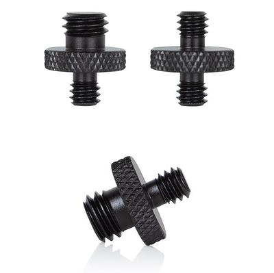 Metallskruvadapter 1/4" hane till 1/4-tums eller 3/8-tums hane dubbelhövdad konverteringsskruv för kamerastativ och fästen