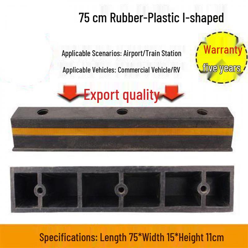 Rubber and Plastic Wheel Chock & Bollard: Car Stop, Anti-Collision Block, Curb Ramp, Parking Lot Vehicle Stopper