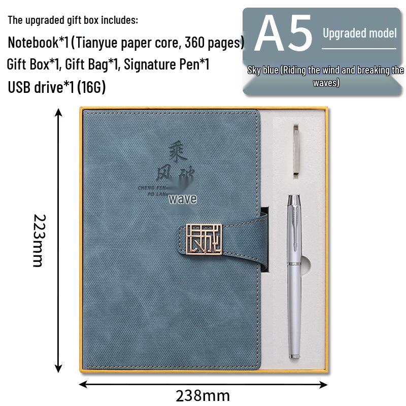 Custom Logo A5 Business Office Notebook Gift Set with 2025 Diary