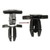 New 50 Pcs Black Plastic Car SUV Fastener Clips Guard Trim Liner For Peugeot 207 307