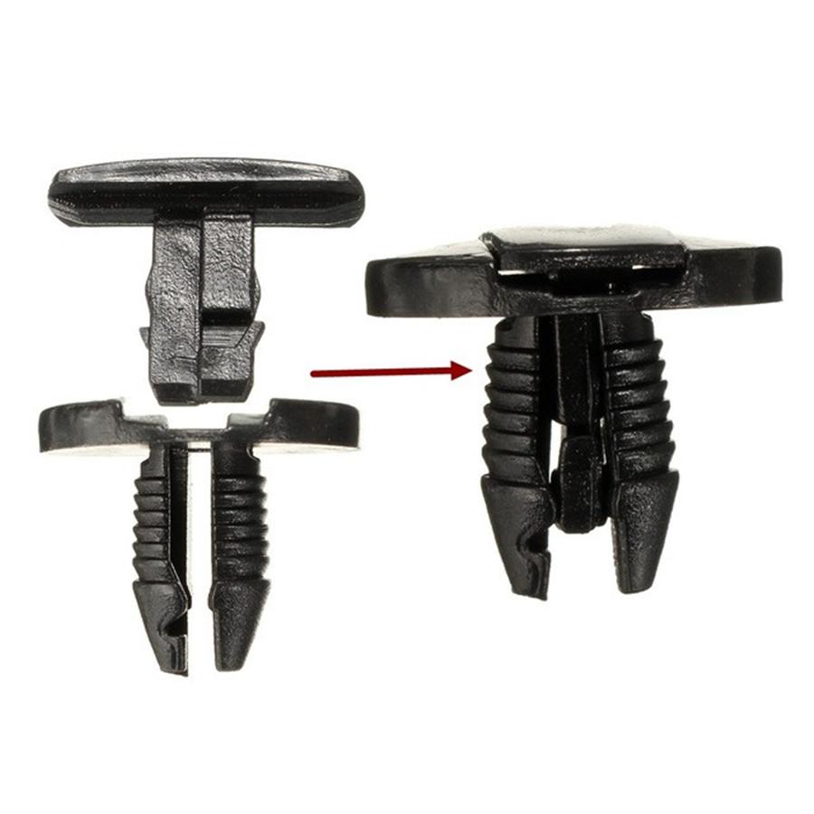 New 50 Pcs Black Plastic Car SUV Fastener Clips Guard Trim Liner For Peugeot 207 307