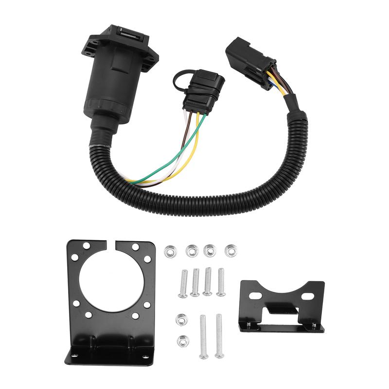 ABLZ-56038366AB Trailer Wiring 7-Way Pin Connector Plug For Dodge Ram Durango Jeep Chrysler