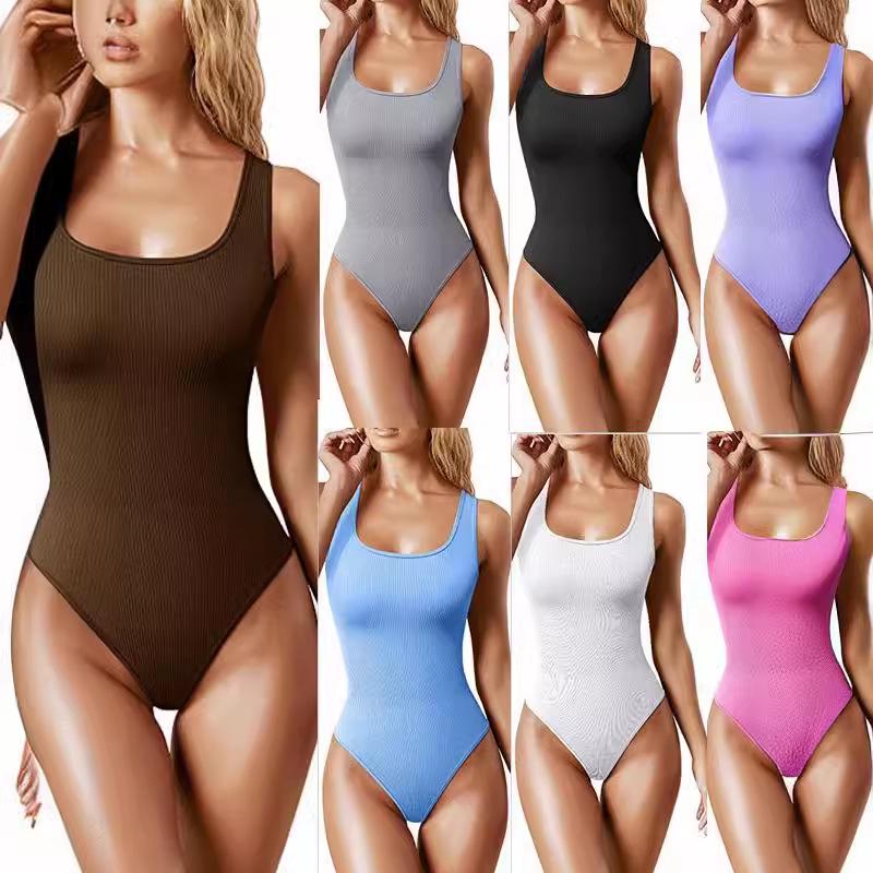 Women's 2025 Sleeveless U-Neck Tank Top Bodysuit