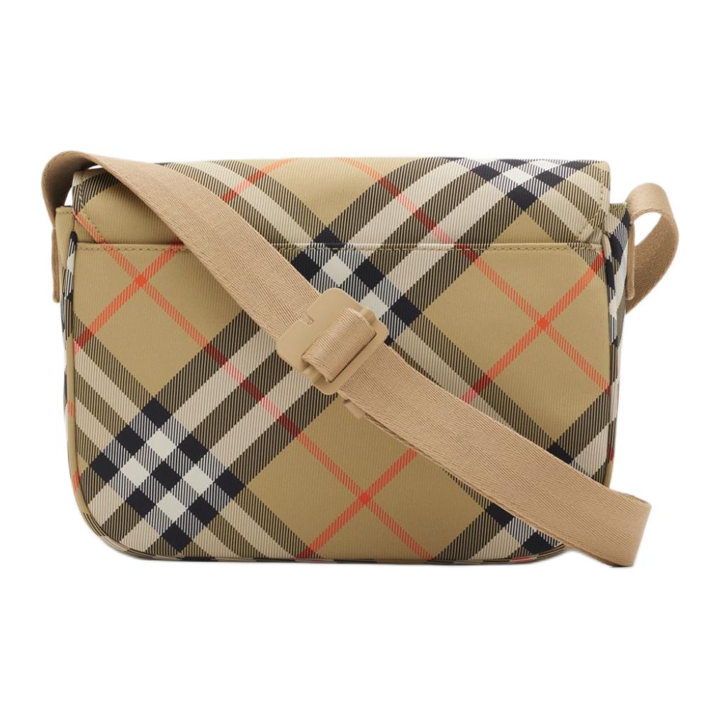 Burberry Check Adjustable Webbing Nylon Crossbody Shoulder Bag Kids bags Beige 80895061