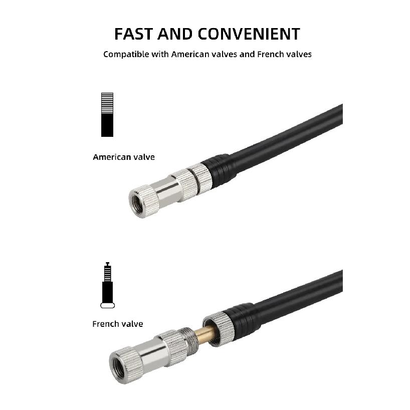 DNM Bicycle Portable Air Pump 300PSI For Air Shock Absorber Bike Air Front Fork Bicycle Tire Mini Pump