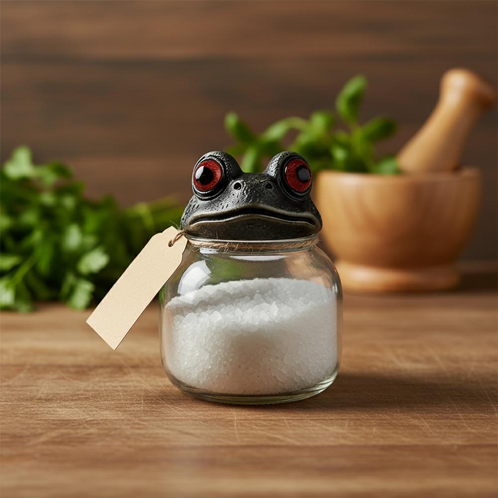 Pcs Handcrafted Witchy Frog Apothecary Spice Jar With Lid Kitchen Food Storage Container Kitchen Decor Jars Gadgets Home