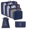 Travel Storage Bag Set - 7-Piece Multi-functional Compartment Bags for Clothes & Cosmetics