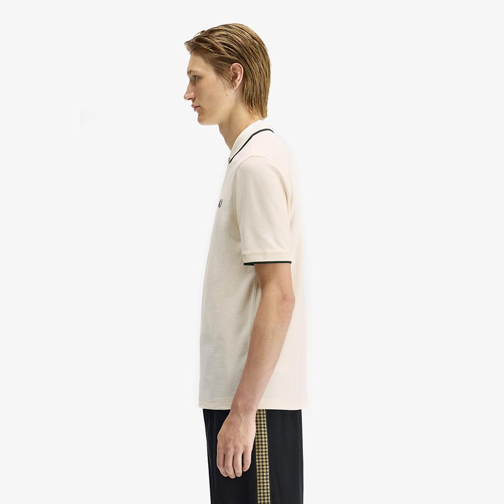FRED PERRY [Sharp] Crepe Pique Polo Shirt - Ecru Afpm2612383-560