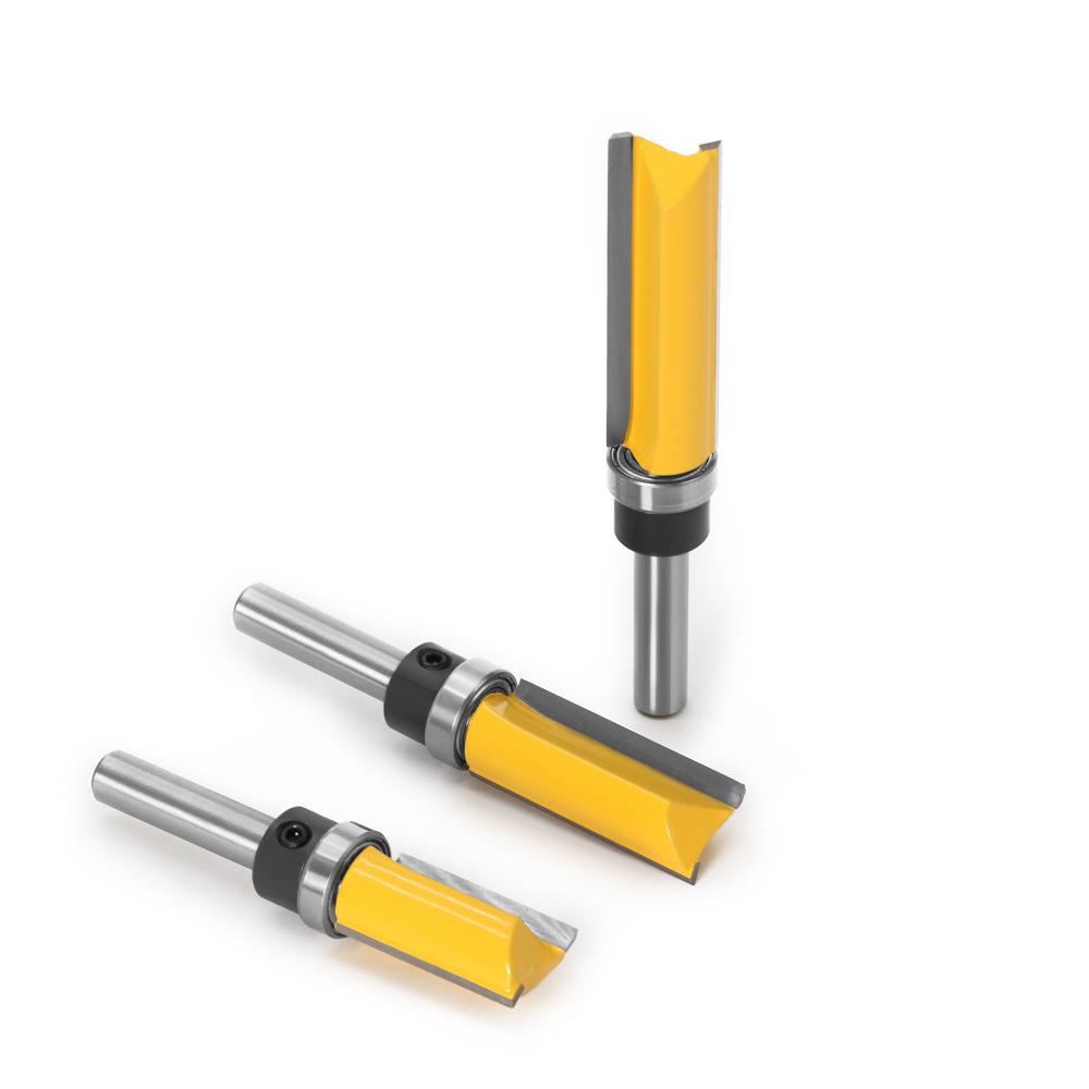 3PCS Router Bits Set 3/8 Inch Shank 5/8 Inch Double Flute Straight Bit for Woodworking Milling Cutter Tool