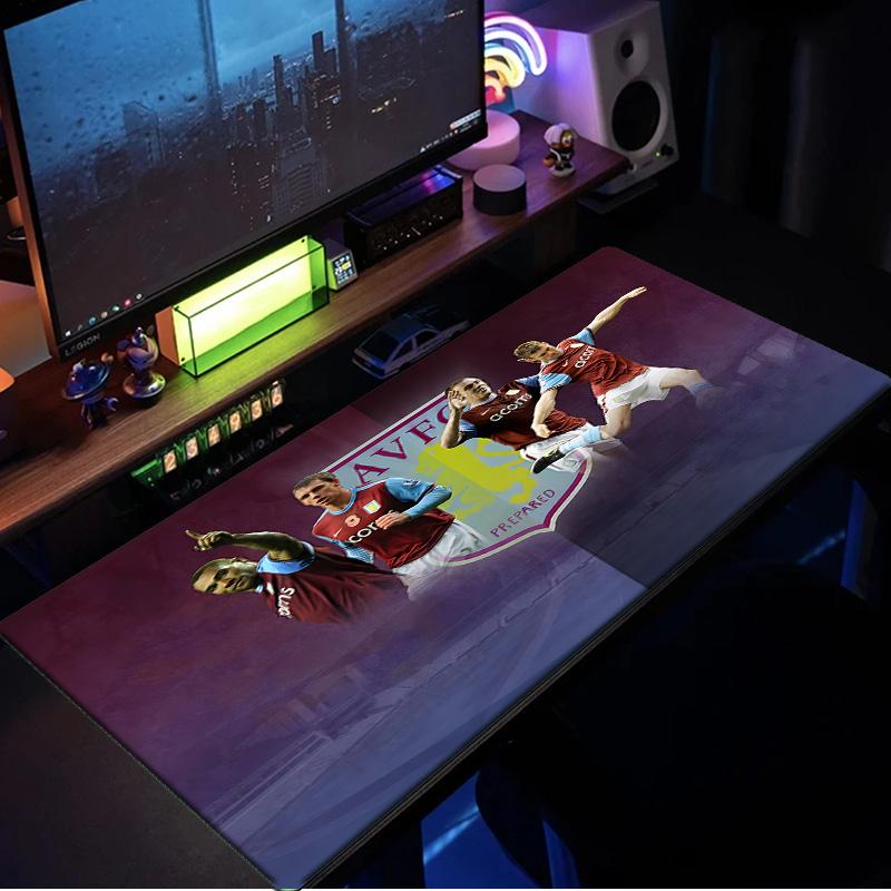 Aston Villa Fc Crest Mouse Pad, Rubber Base, Mouse Pad for Gamers and Office Use, Gaming Desk , Easy To Clean Mat Christmas fan gifts