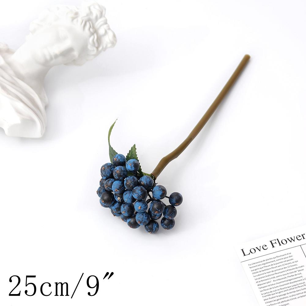 Blue Artificial Flowers Bouquet Rose Fake Flowers for Indoor Home Decor Garden Wedding Party Decoration Outdoor Vase Accessories