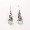 Natural Amazonite Gemstone 925 Sterling Silver Jewelry Handmade Earrings 1.9" EE-165-35