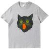Angry Cat Classic Graphic T Shirts Halloween Fashion Cotton Round Neck Tshirt Unisex Streetwear Summer Mens Print T Shirt