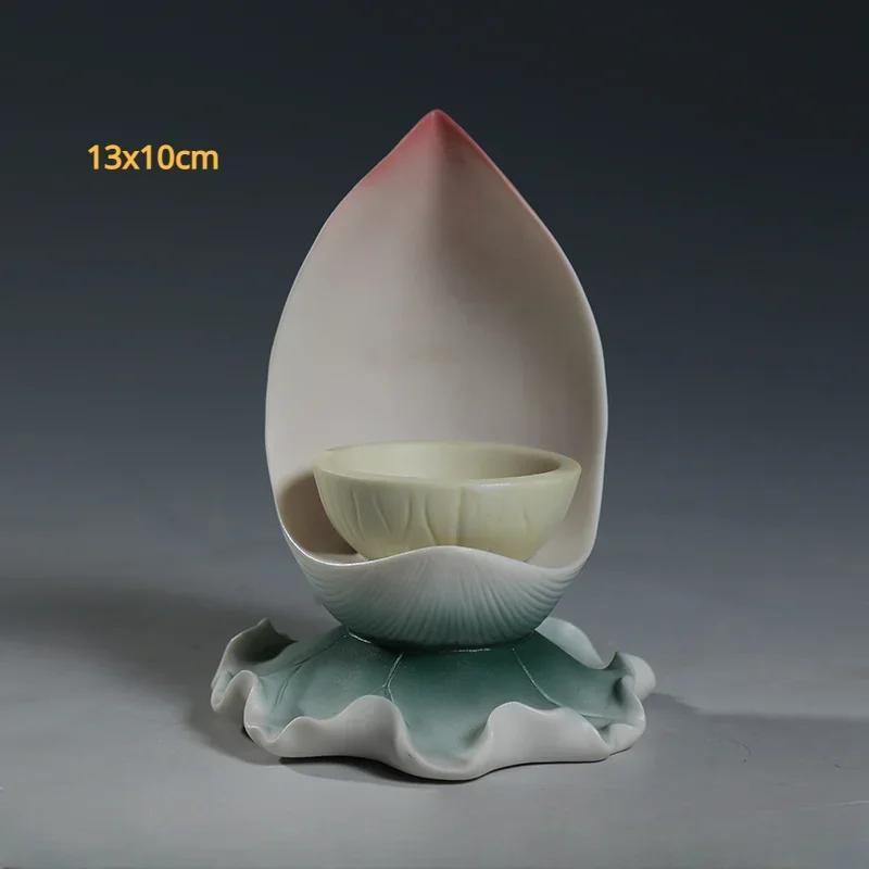 1pc Ceramic Household Buddhist Tools Set for Worshipping Buddha Statues, Guanyin Statues, Household Items Fruit Tray, Holy Water