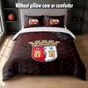 Braga FC Design Bed Bedding Set 1 Duvet Cover + 2 Pillowcases Soft Breathable Household Bed Linens