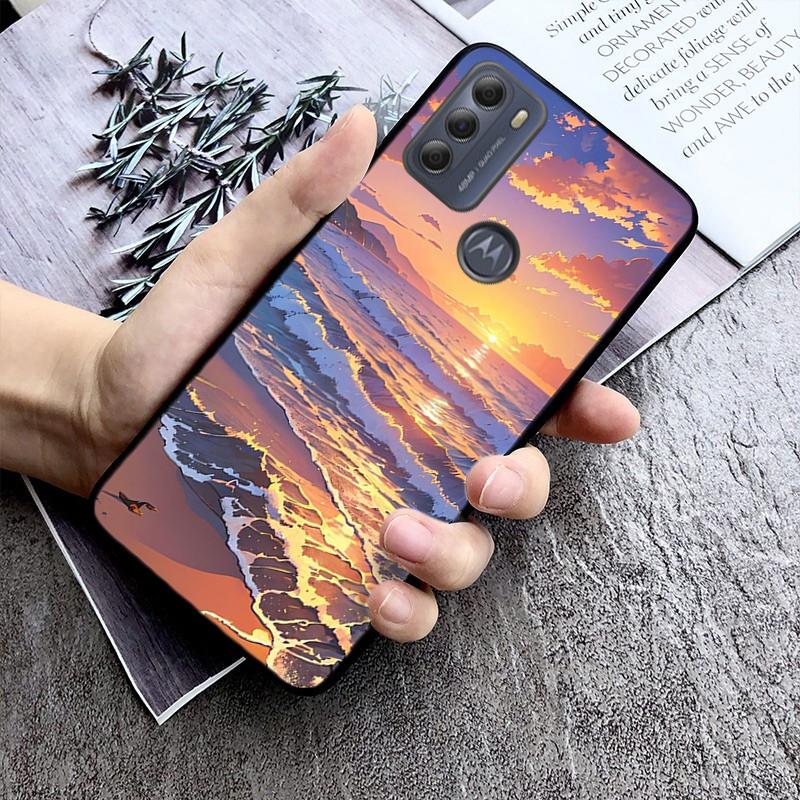 Husă de telefon Anime Scenery Sky Landscape pentru Moto Edge 50 40 Pro Edge 40 30 Ultra Neo Fusion G Power G Stylus G Play E32 E20 E40