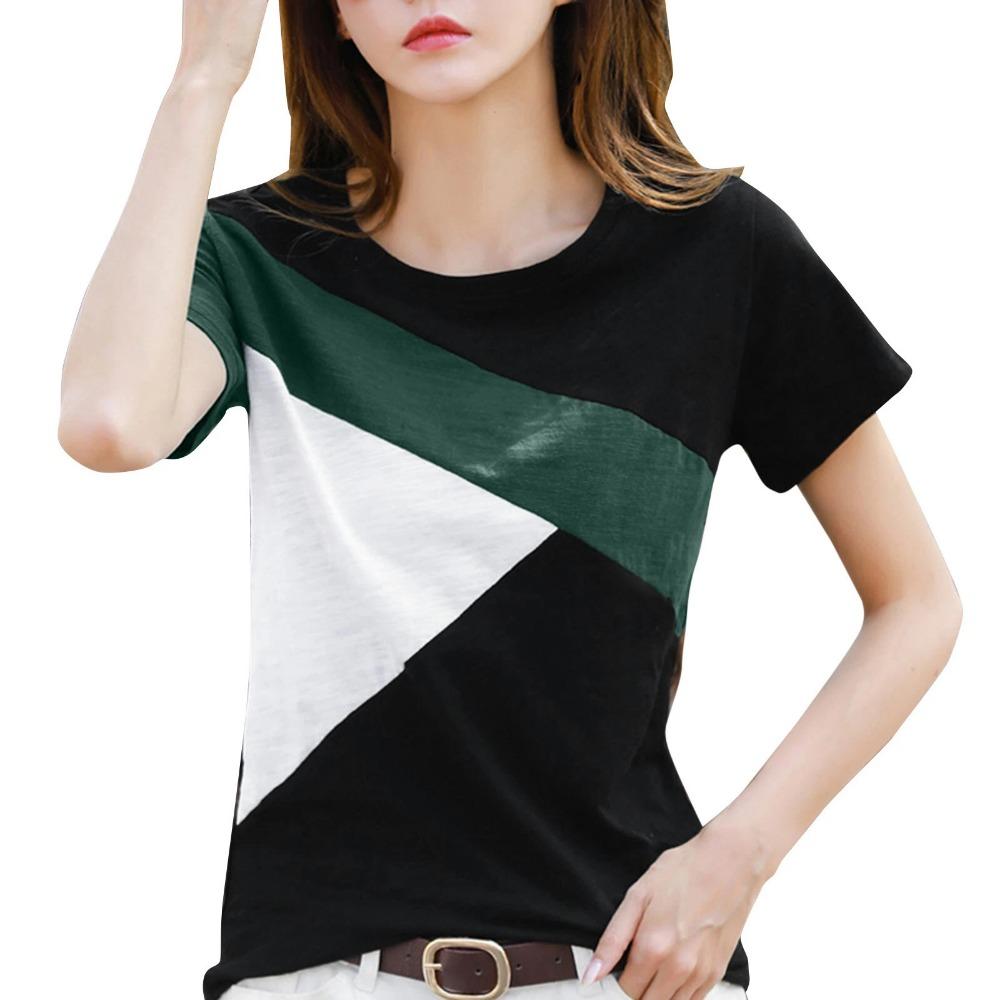 

Модная летняя футболка с 3D-принтом в диагональную полоску, женская уличная повседневная футболка с короткими рукавами в стиле Харадзюку, женский топ с круглым вырезом XXXL