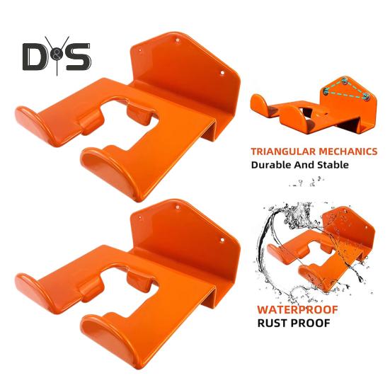 1/2 Sets Wall Mount Weedeater Hanger with Screws Heavy Duty Space Saving Garage Shed Weed Eater Trimmer Tools Metal Storage Rack Organizer Hook