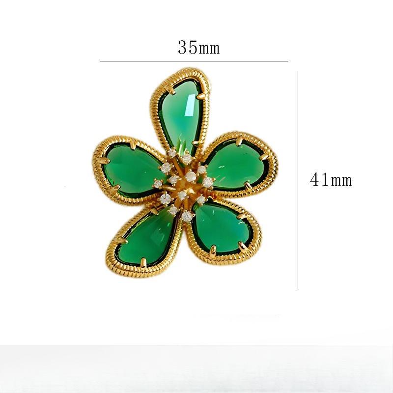 

Ретро Корсаж, Модная Брошь-Цветок с Кристаллами, Украшение с Пряжкой-Булавкой, Креативные, Универсальные и Элегантные Аксессуары зелёный/золотой