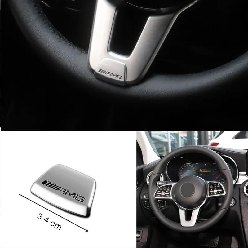 Für AMG Benz AMG Emblem Auto Lenkrad Aufkleber Zubehör Für Mercedes Benz AMG W206 W204 W205 W212 W213 W221 W222 W223 W2