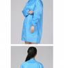 Unisex Anti-Static Cleanroom Smock with Zipper & Stand-Up Collar - Blue/White Work Suit
