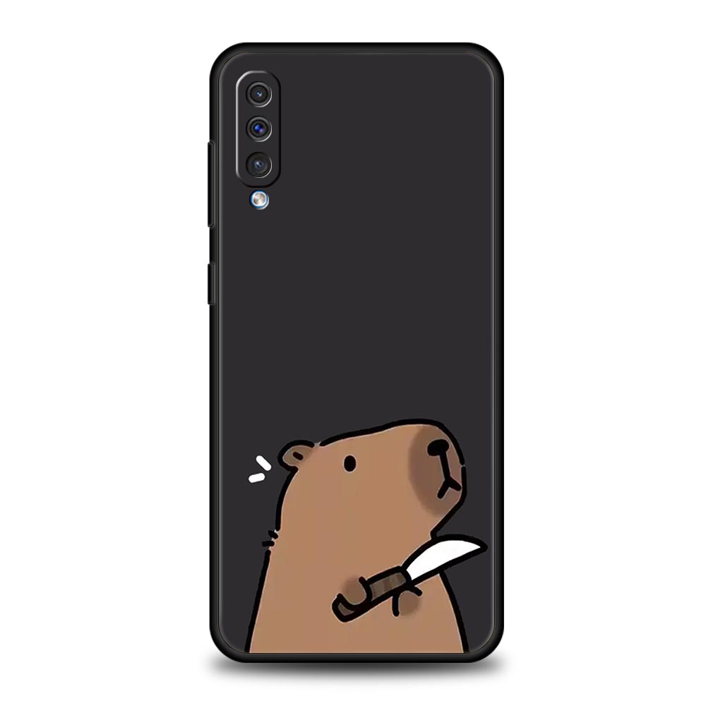 Cute Capybara Phone Case For Samsung Galaxy A56 A36 A26 A34 A17 A16 A06 A14 A12 A54 A72 A70 A24 A22 A20e A52 A50 A40 A32 Cover
