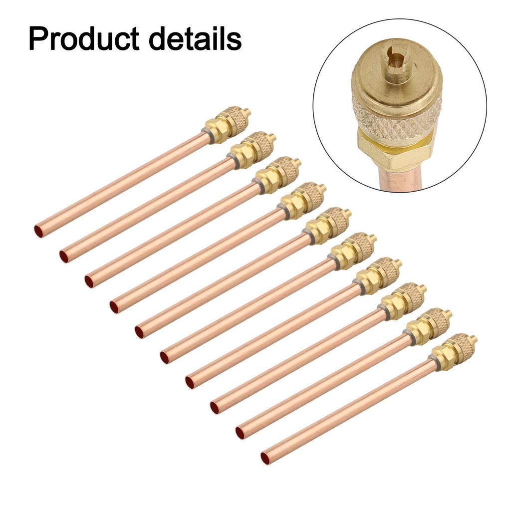 10pcs Copper Tube Access Valves for Air Conditioner Refrigeration Units