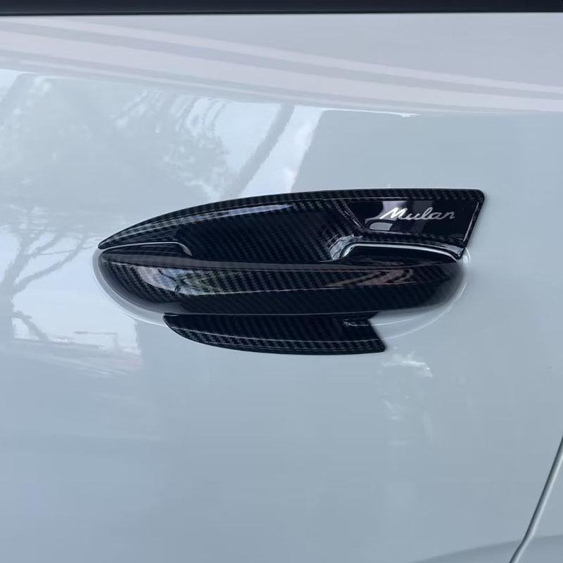 MG4 Mulan Carbon Fiber Rearview Mirror, Fog Light, Door Handle & Edge Trim Set for 2023.