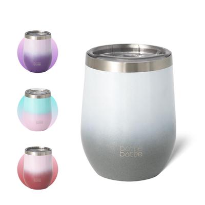 Tumbler Coffee with Lid Vacuum Insulated Stainless Steel Tumbler Gradient Cold Insulation Beer Coffee Cup Thermos Bottlebottle Ash (360ml)
