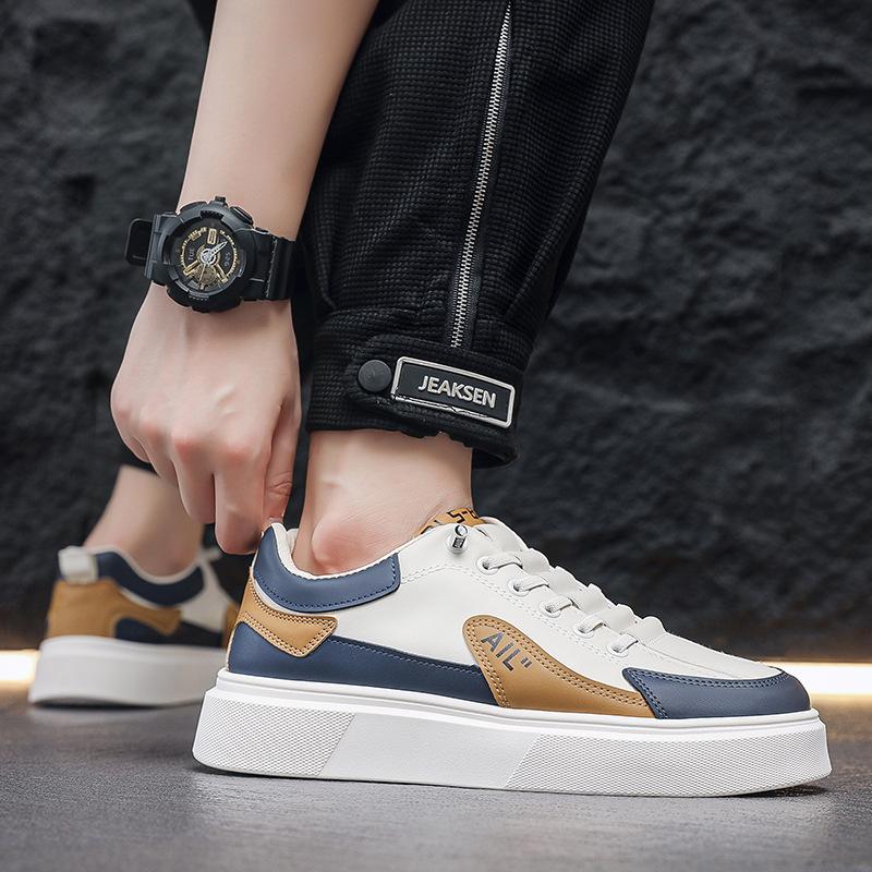 Men's Casual Sports Shoes Low-top Foot-fitting One-pedal Platform-soled Lazy Shoes Fashion Versatile Trendy Men's Shoes Height-increasing Shoes