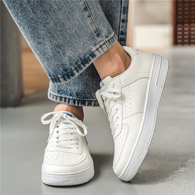 

Новые мужские классические модные низкие кеды для скейтбординга, дышащая обувь на толстой подошве, трендовые повседневные кроссовки для мальчиков и мальчиков, повседневные удобные кроссовки на мягкой подошве 39 белый