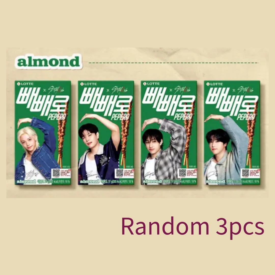 

LOTTE Pepero Оригінал / Біле печиво / Мигдаль / Кранкі / Шоколадне поле – Лімітована серія Stray Kids (7 варіантів)