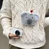 Cute Plush Snowman Coin Purse Cartoon Mini Wallet Zippered Small Money Bag Portable Key Card Storage Pouch for Kids Girls